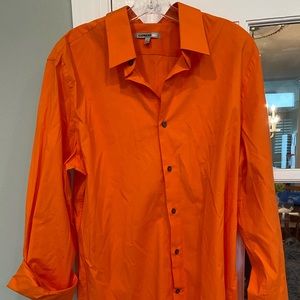Orange Express button up large shirt